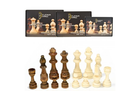 Wooden Chessmen Set 89mm