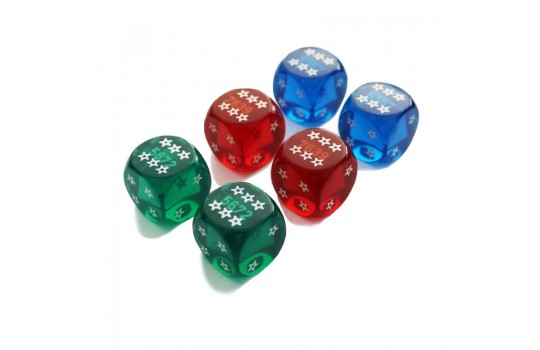 Star Dices Set 17mm (Numbered)