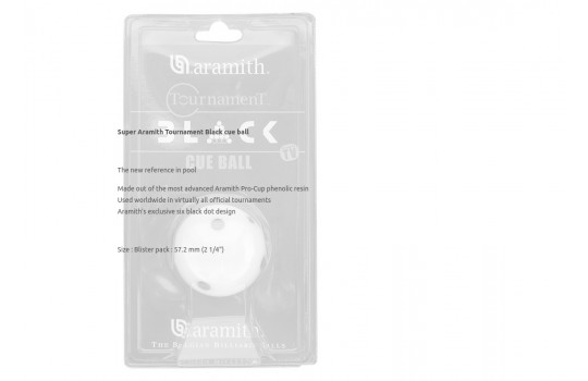 Cueball Aramith Tournament Black 57,2mm