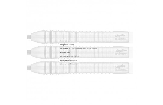W.C. Gary Anderson Phase 6 90% 22g Steeltip