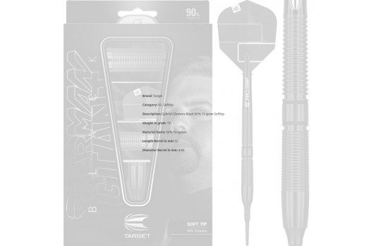 Gabriel Clemens Black 90% 19 gram Softtip (Preview 3)