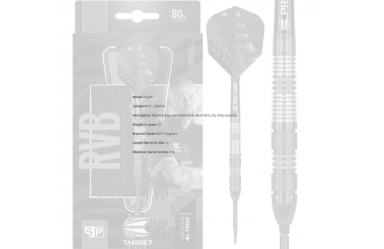 Raymond van Barneveld RVB Black 80% 23g Swiss Steeltip