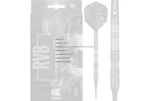 Raymond van Barneveld RVB Black 80% 18g Softtip