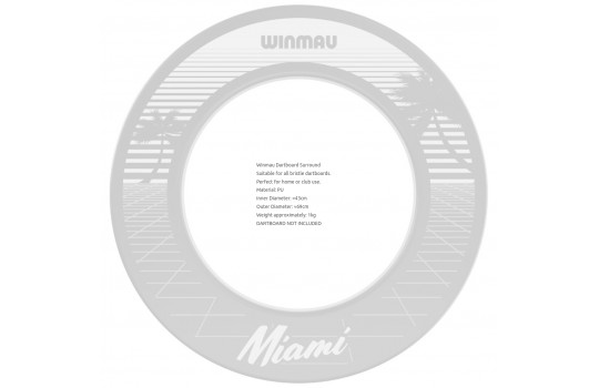Miami Edition Dartboard Surround Winmau Black