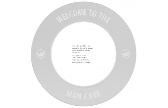 Man Cave Dartboard Surround Winmau Black