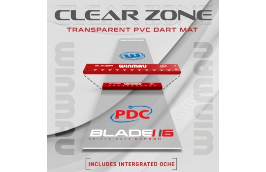 Winmau Clearzone PVC Dart Mat + Oche