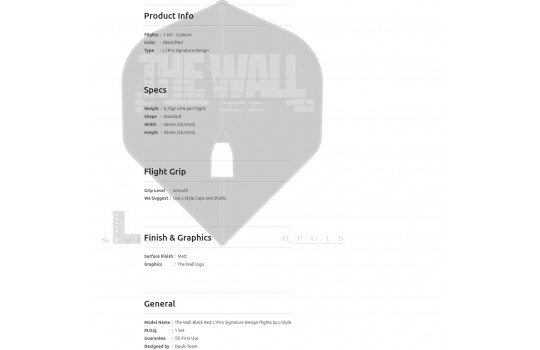 The Wall by Martin Schindler Black Red Signature Design L-Flight L1Pro