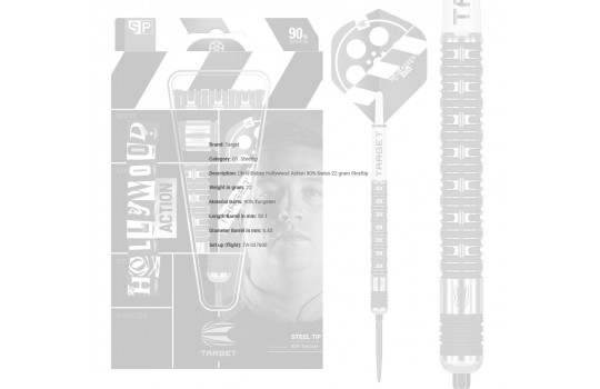 Chris Dobey Hollywood Action 90% Swiss 22 gram Steeltip