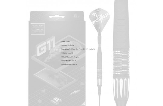 Phil Taylor Raw Power G11 95% 20g Softtip