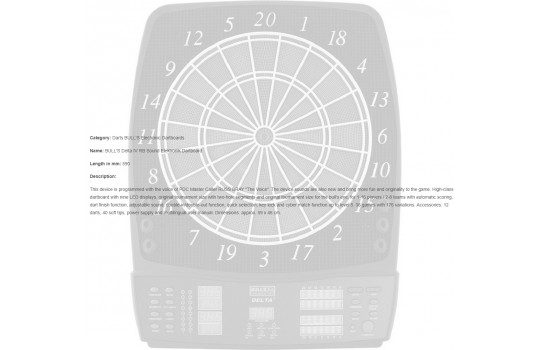 BULL'S Delta IV RB Sound Elektronik Dartboard