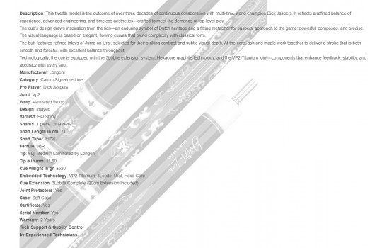 Cue Longoni Dutch Lion by Dick Jaspers Luna Nera Vp2 (Preview 6)