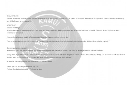 Cue Tip Kamui Athlete Soft ø 14 - Laminated - Original (Preview 4)