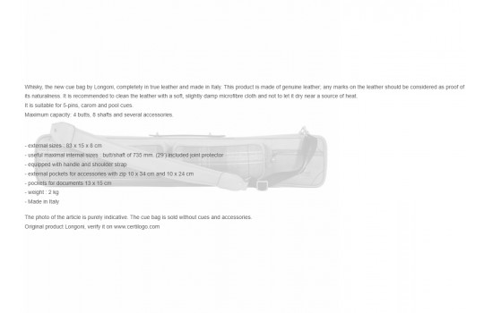Cue Bag Longoni Giotto - Whisky 4B-8S - VIDEO (Preview 6)