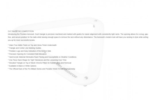 Predator AeroRack White Pool Ball Rack ø ball 57,2mm (Preview 6)