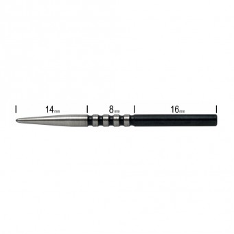 BULLS STEEL DART POINTS - 42mm - Black