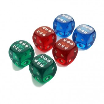 Star Dices Set 17mm (Numbered)
