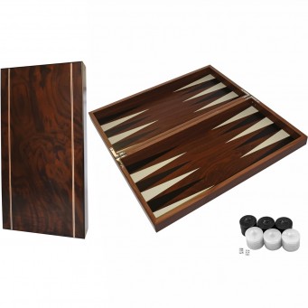 Backgammon Chestnut Deluxe & Side Racks