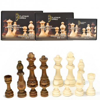Wooden Chess Checkers Set