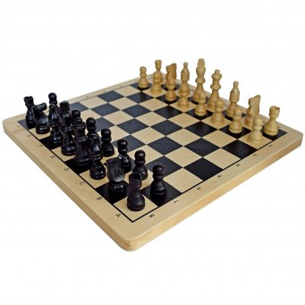 Wooden Chess Checkers Set