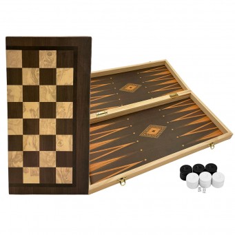 Luxury Chessboard Wooden Inlaid 50x50cm (Chestnut-Oak)