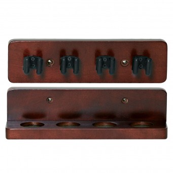 Cue Rack 6 Cues Mahogany+Scorer