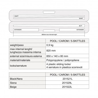 Cue Case Longoni Londra 2B-4S + 3Lobite