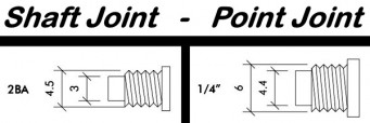 Dart Ht Black 16G (Μύτες με Σπείρωμα 1/4)