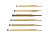 Glide Dart Points Smooth Gold 32 mm