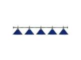 Lamp Moonlight Silver Rod, 5 Blue Shades