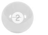 Billiard Ball Aramith Nr.2, 57,2mm